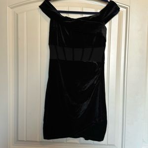 Windsor Marla Velvet Corset Illusion Dress